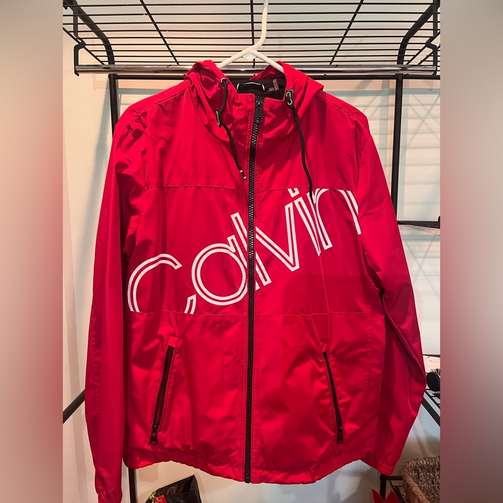 Red Calvin Klein Windbreaker